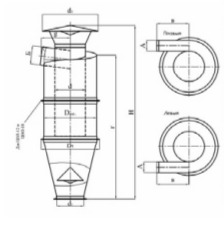 чертеж циклона ЦОЛ в Балашове